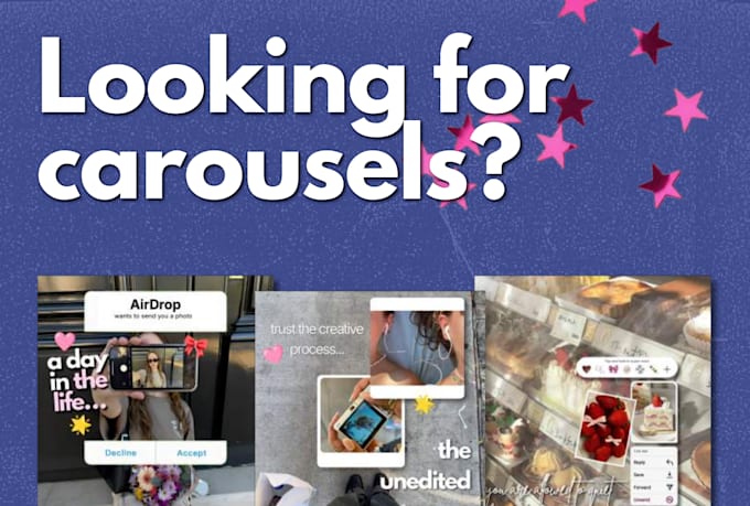 create clean minimal looking carousel posts